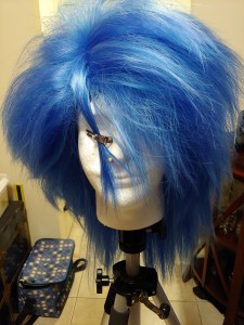 Wig fully teased and fluffed