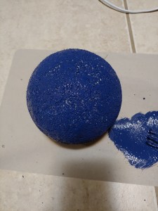 Painted styrofoam ball