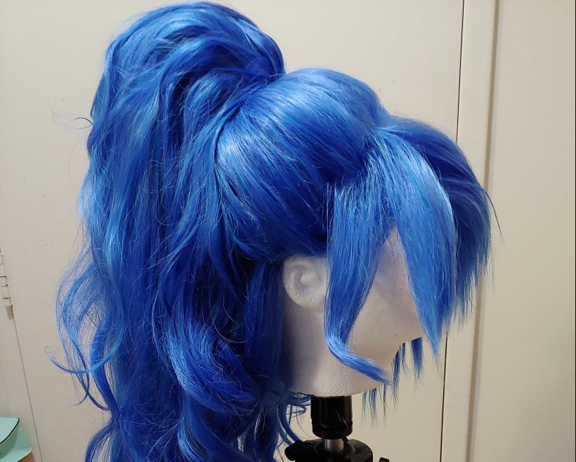 Giant Blue Ponytail Wig