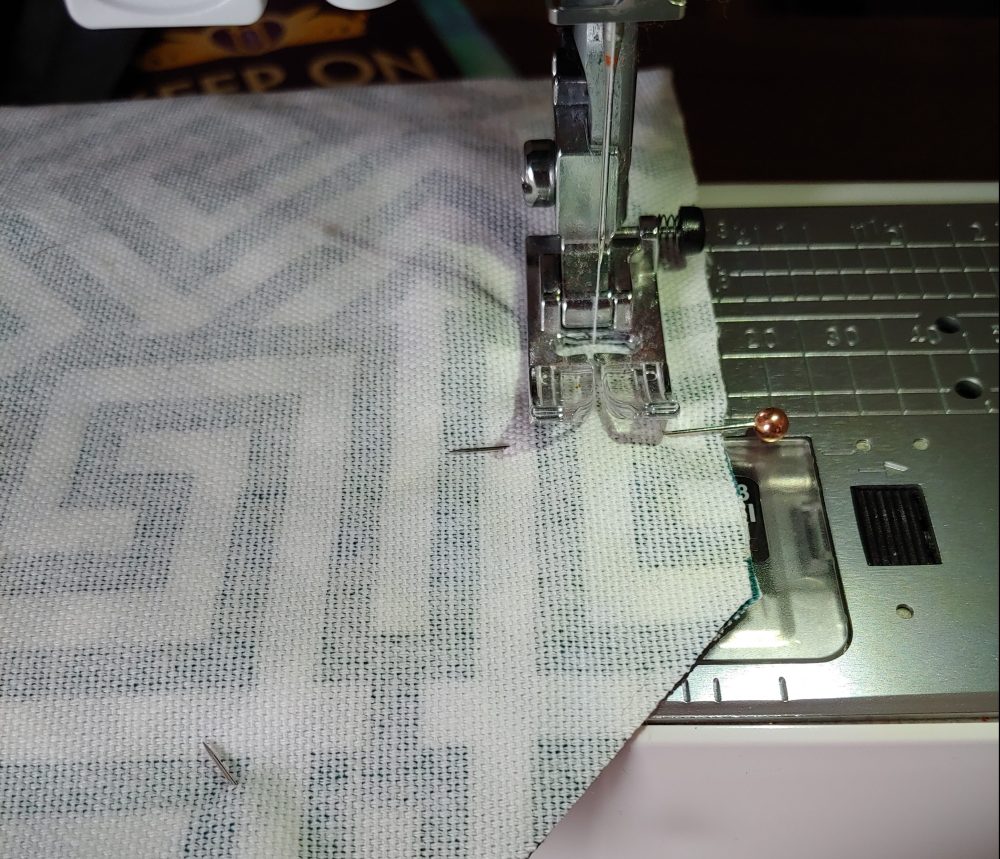Sewing the edges